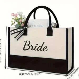 Bride, Black and White Tote Bag